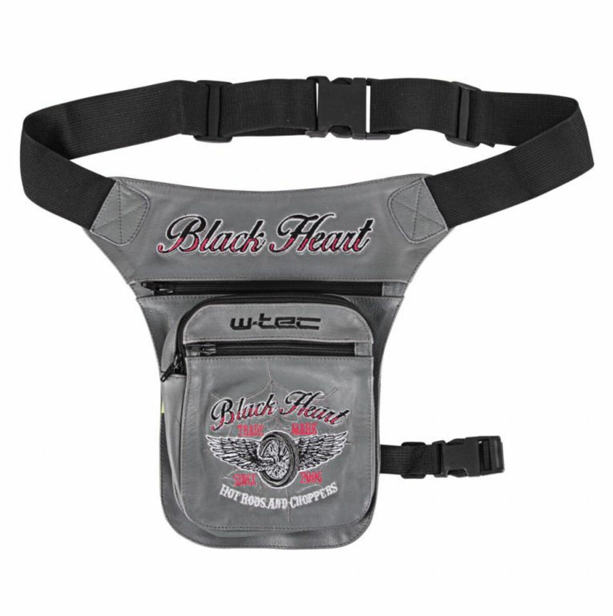 stehenní kapsa (taška/ledvinka) BLACK HEART - WINGS