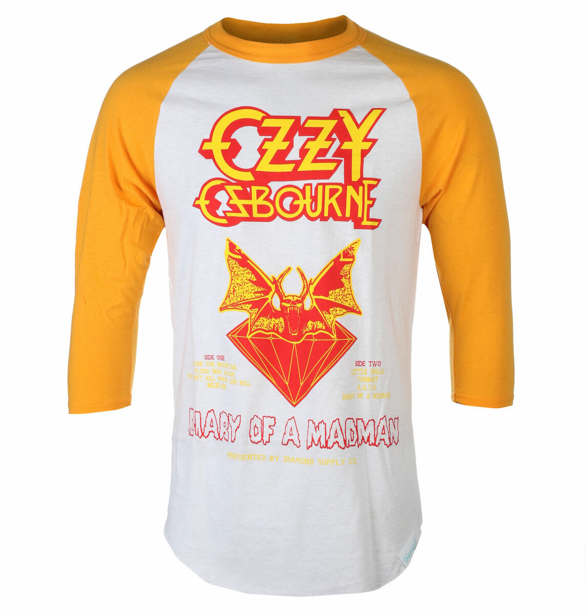 Tričko metal Ozzy Osbourne - Diary Of A Madman Raglan - DIAMOND - B21DMPD205 WHTMON XL