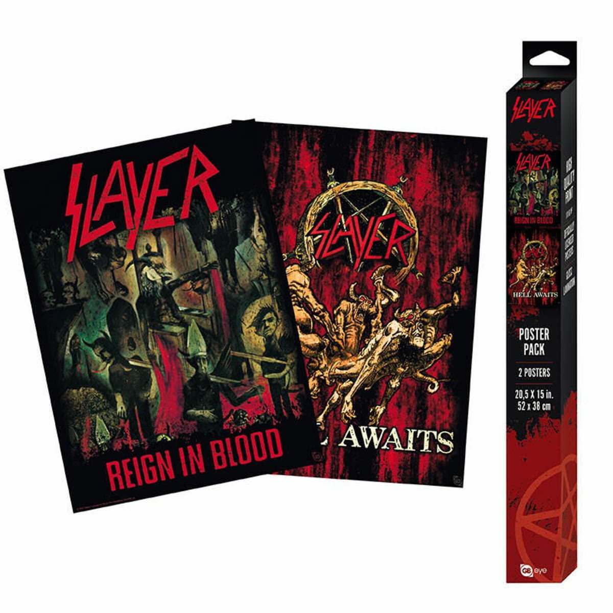 plakát (set 2ks) SLAYER - Reign in Blood/Hell Awaits