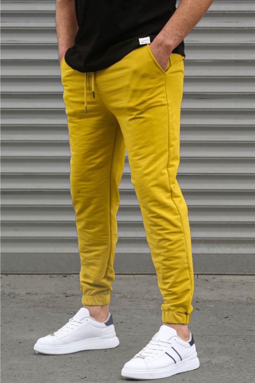 Madmext Sweatpants - Yellow - Joggers
