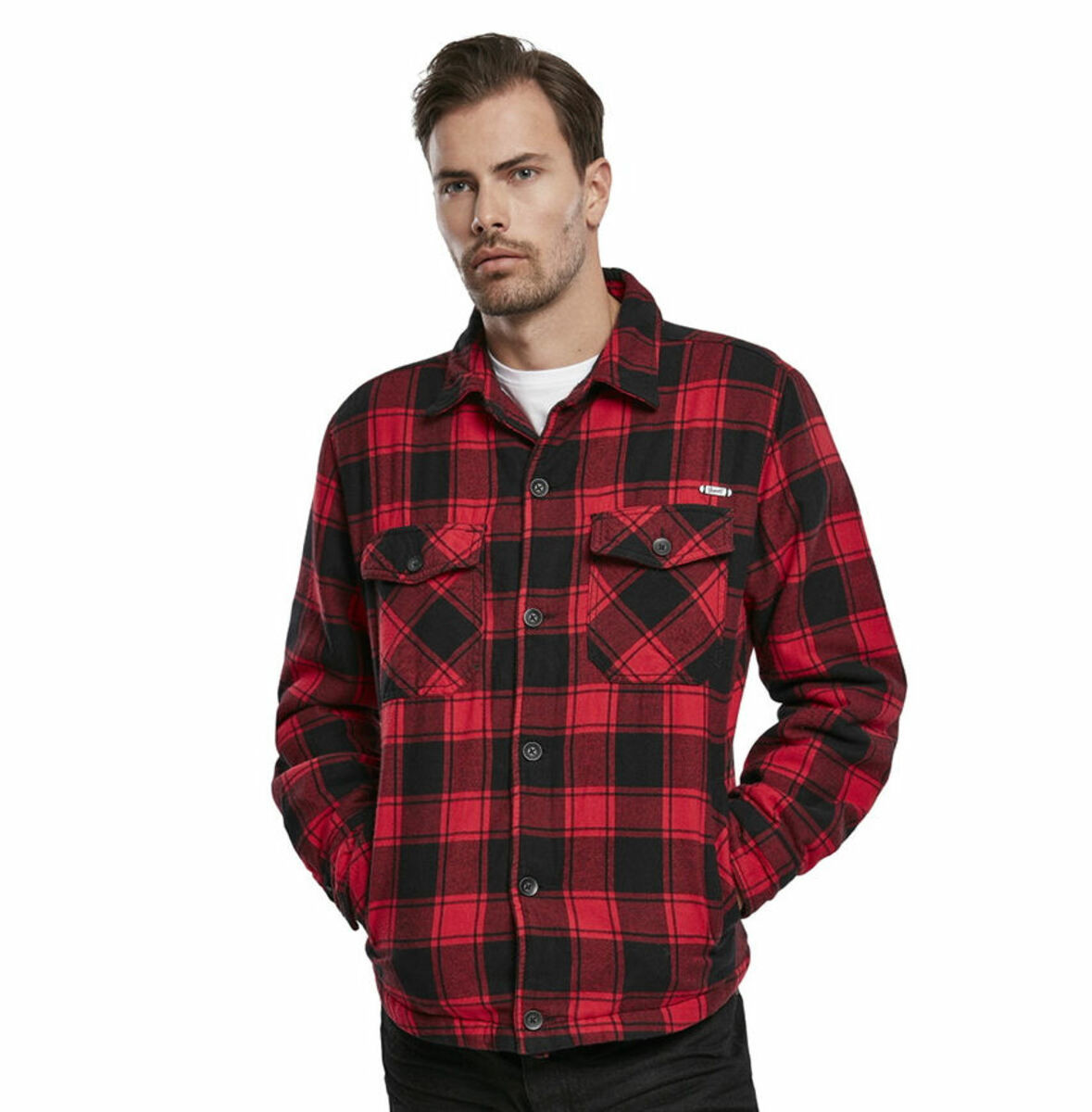 bunda zimní - Lumberjacket checked - BRANDIT - 9478-red/black checkered S
