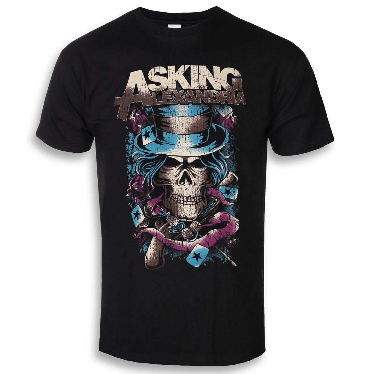 Tričko metal Asking Alexandria - Hat Skull - ROCK OFF - ASKTSP06MB XXL