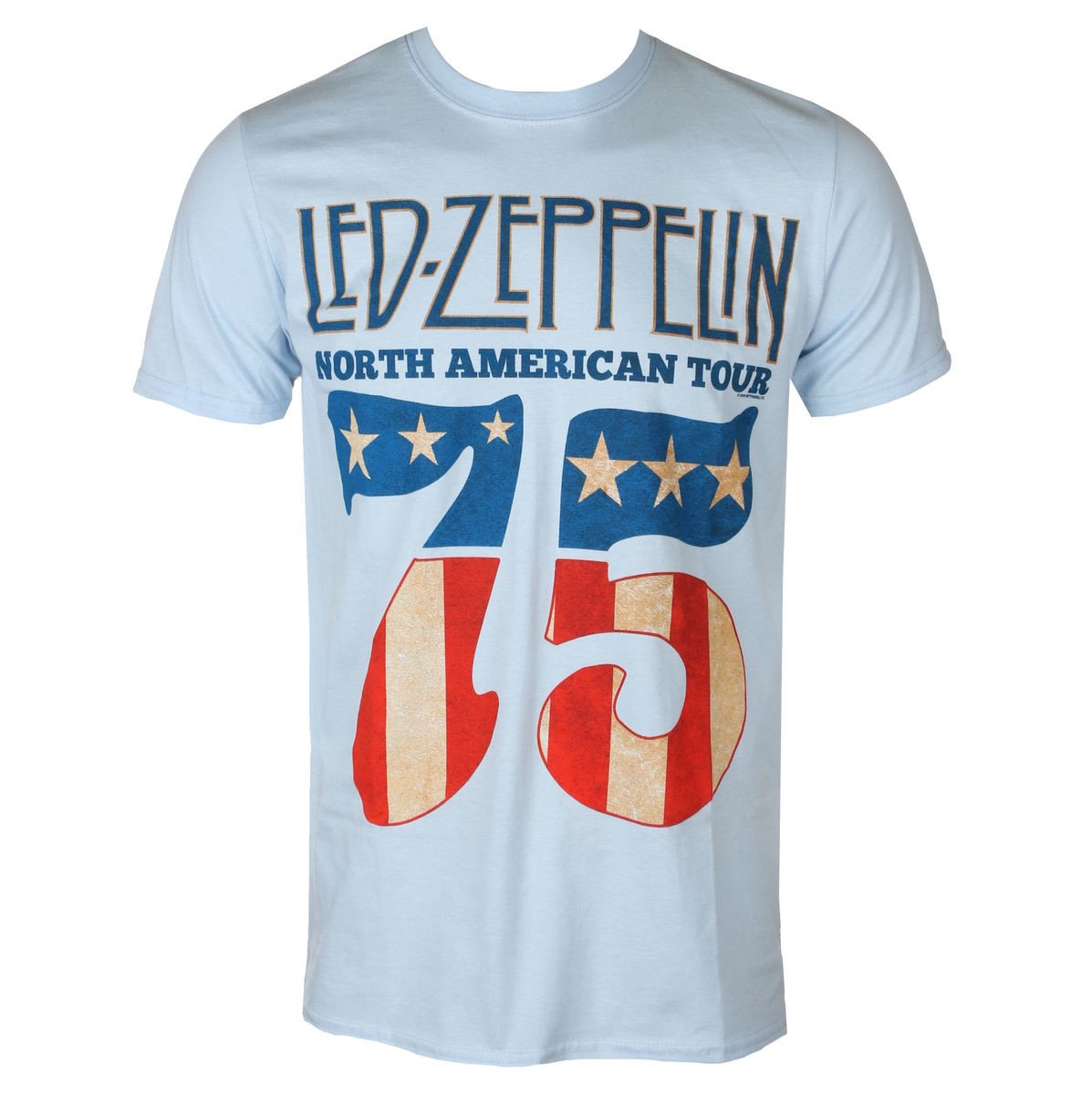 Tričko metal Led Zeppelin - 1975 North American Tour - NNM - RTLZETSB1975 S