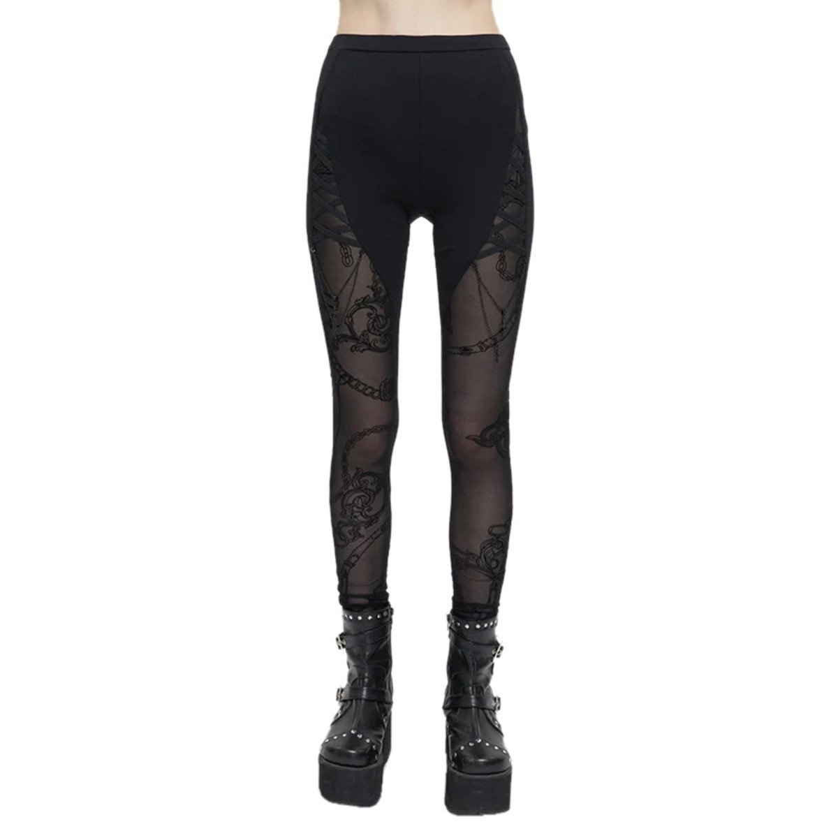 kalhoty dámské (legíny) DEVIL FASHION - ROCKOCO XS