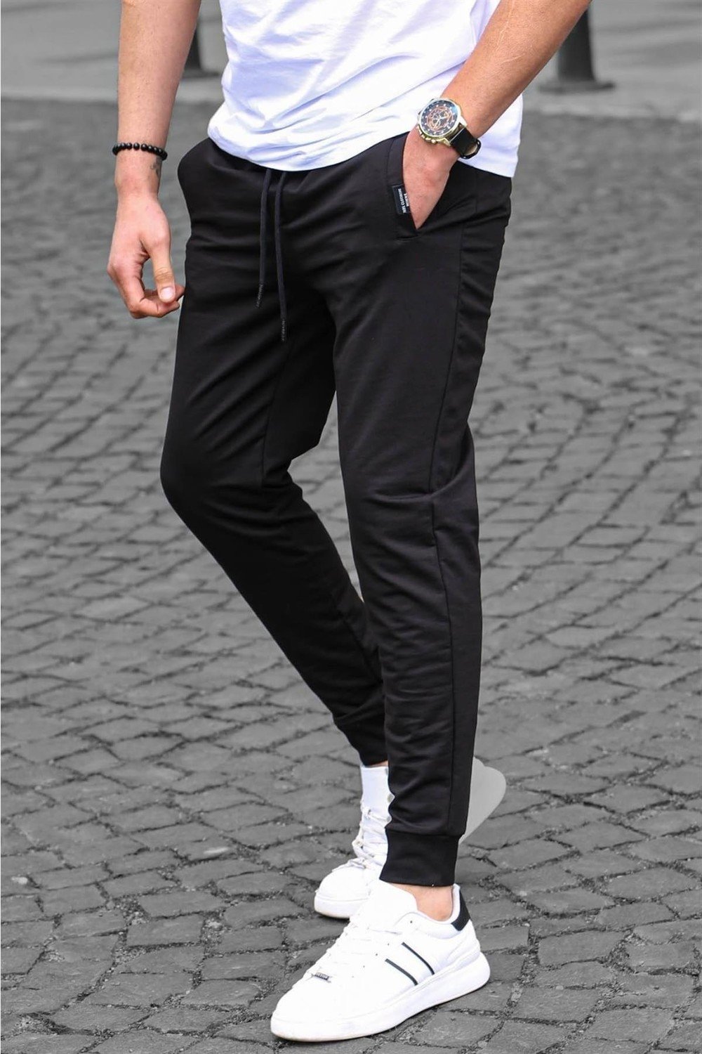 Madmext Sweatpants - Black - Joggers