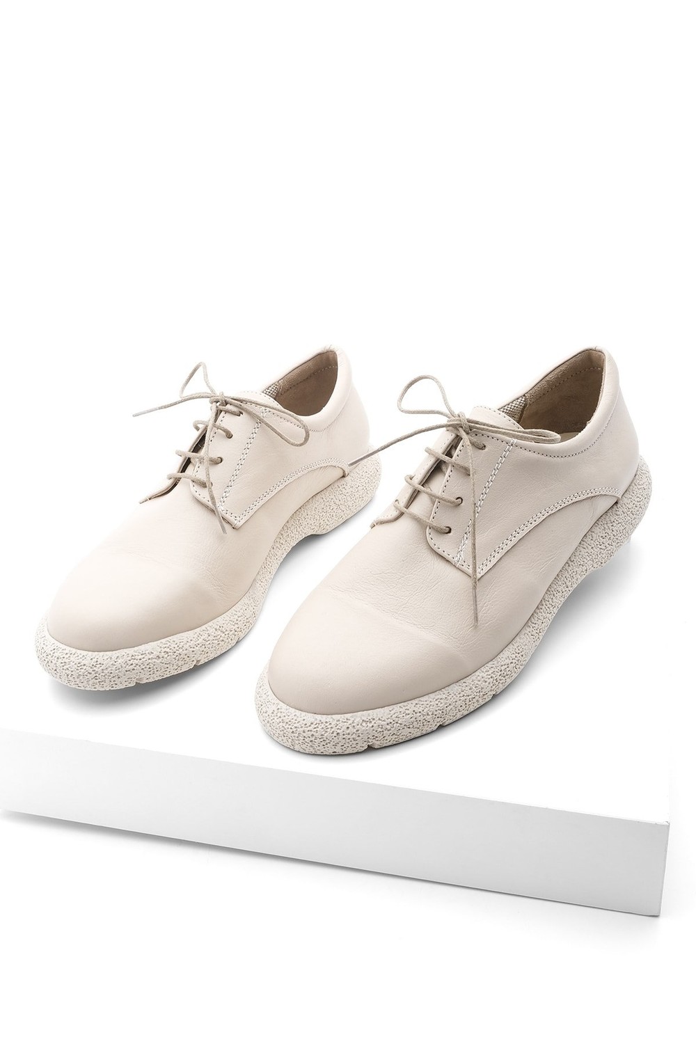 Marjin Oxford Shoes - Beige - Flat