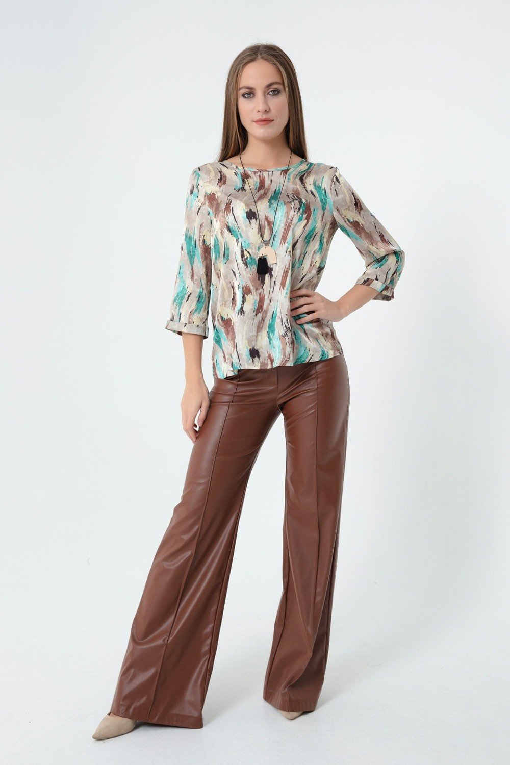 Lafaba Pants - Brown - Loose