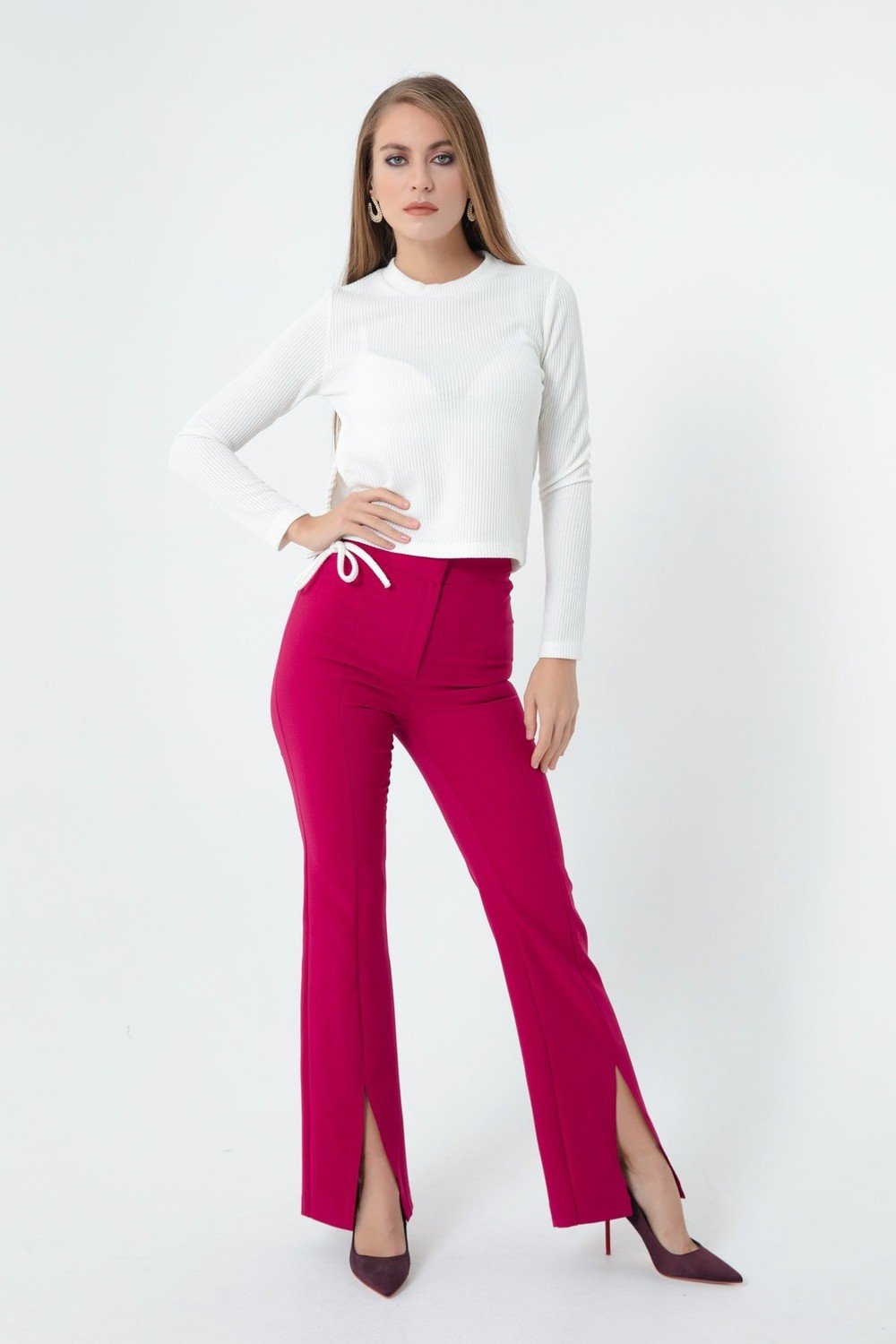 Lafaba Pants - Purple - Bootcut