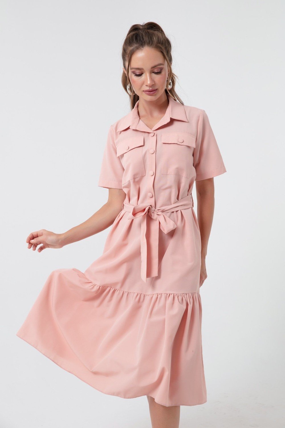 Lafaba Pink - Smock dress