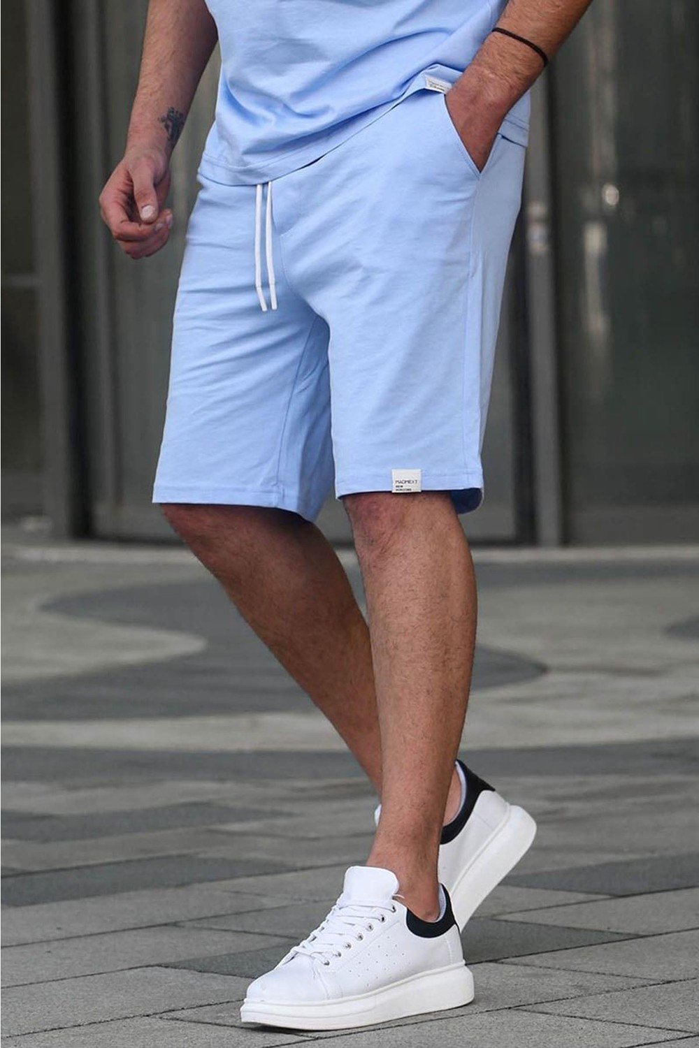 Madmext Shorts - Blue - Normal Waist