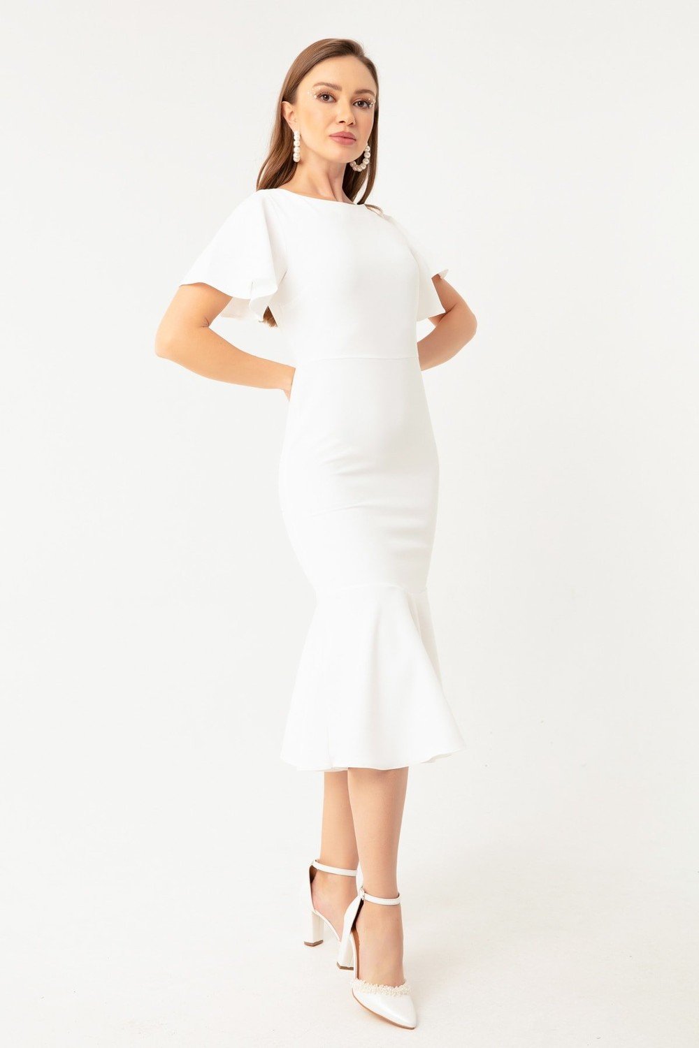 Lafaba Both Dress - White - Ruffle