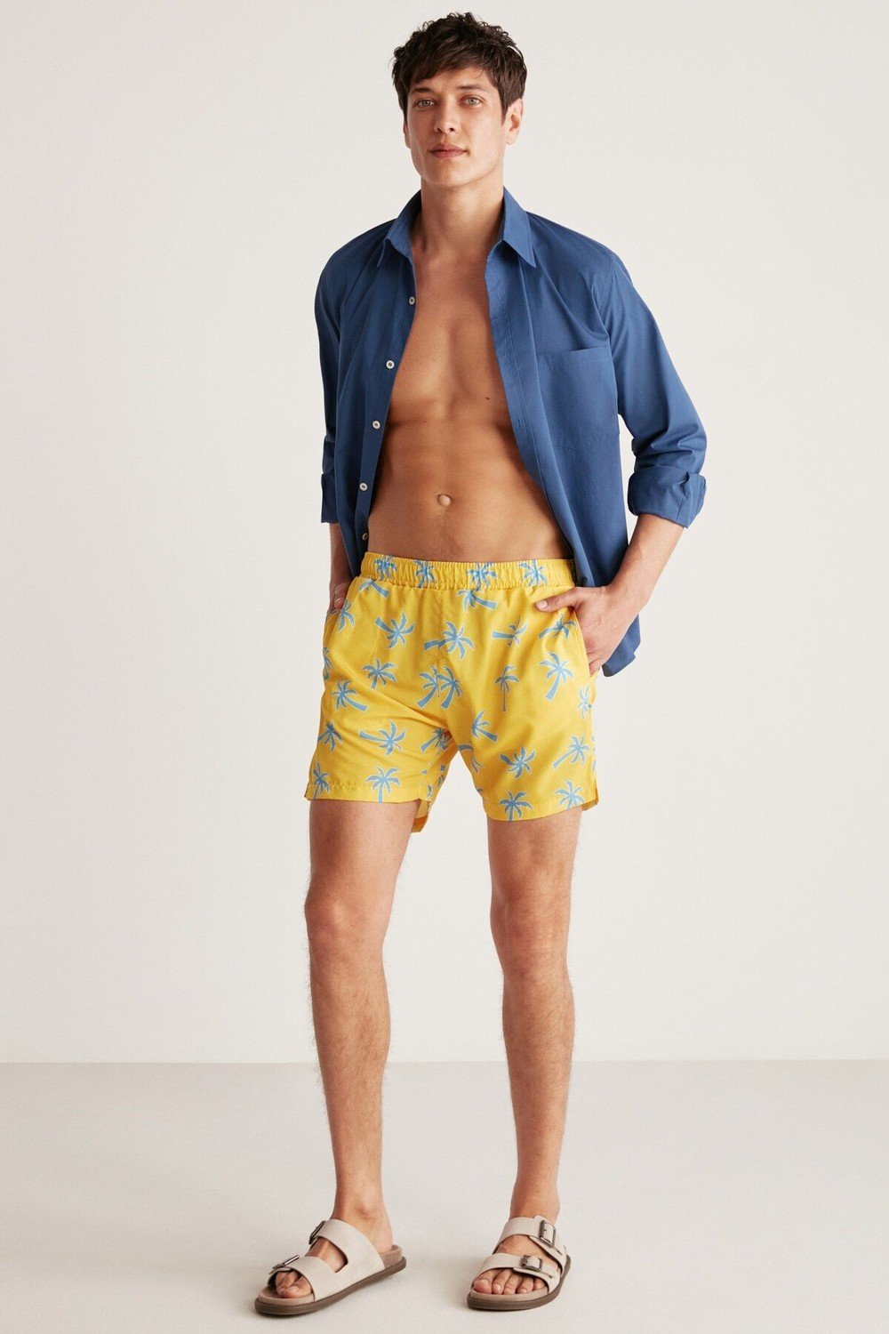 GRIMELANGE Swim Shorts - Yellow - Floral