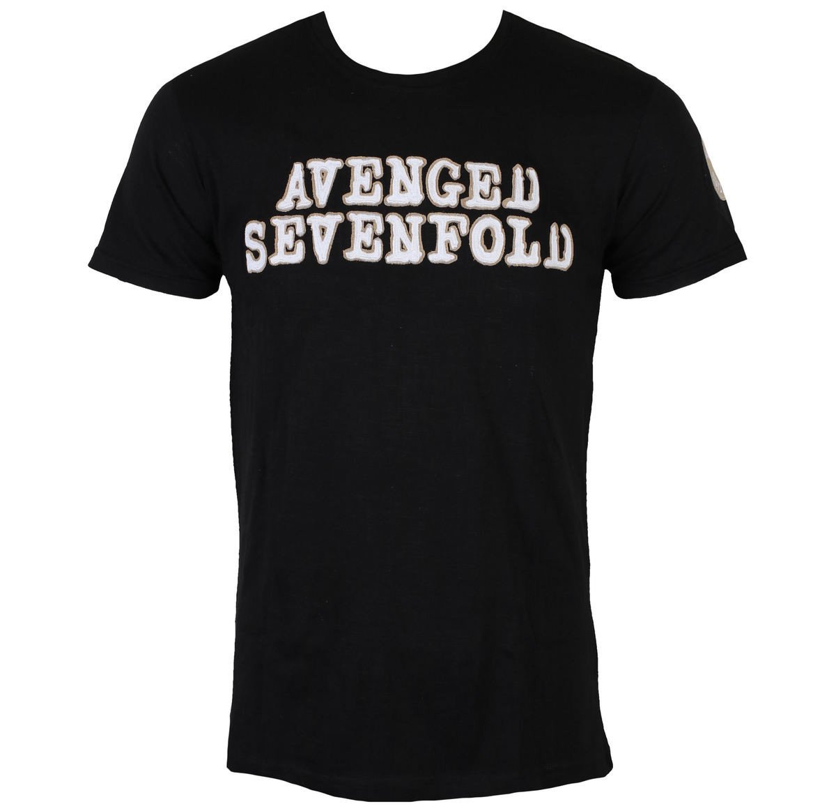 Tričko metal Avenged Sevenfold - Logo & Deathbat Applique - ROCK OFF - ASAPSLUB01MB M