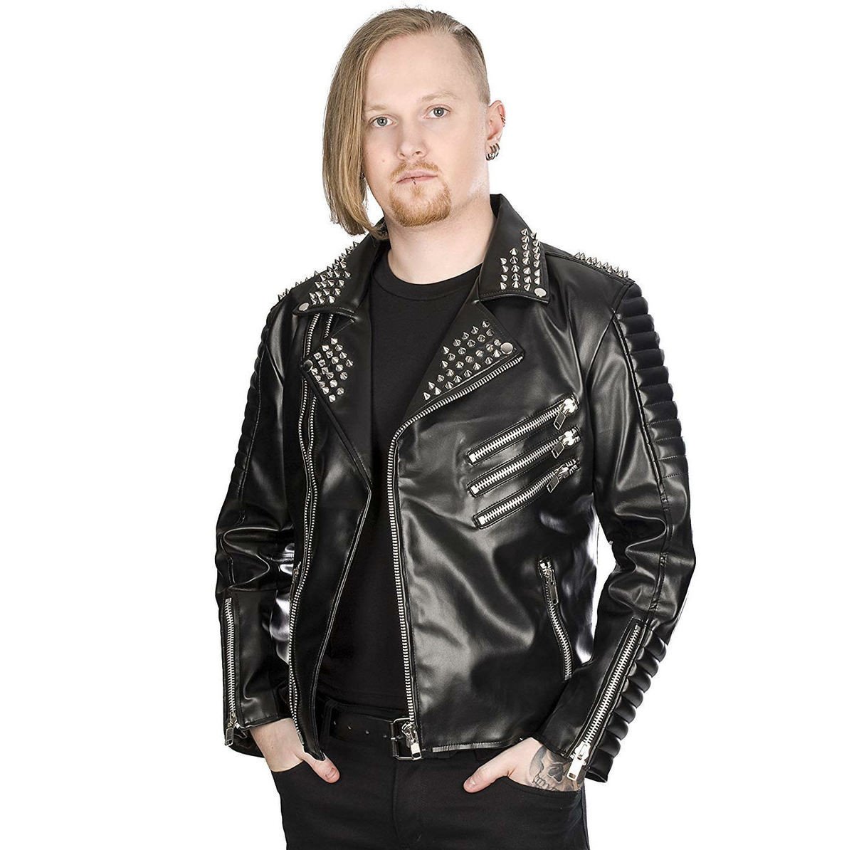 bunda pánská (křivák) BLACK PISTOL - Rockers - Sky Black S