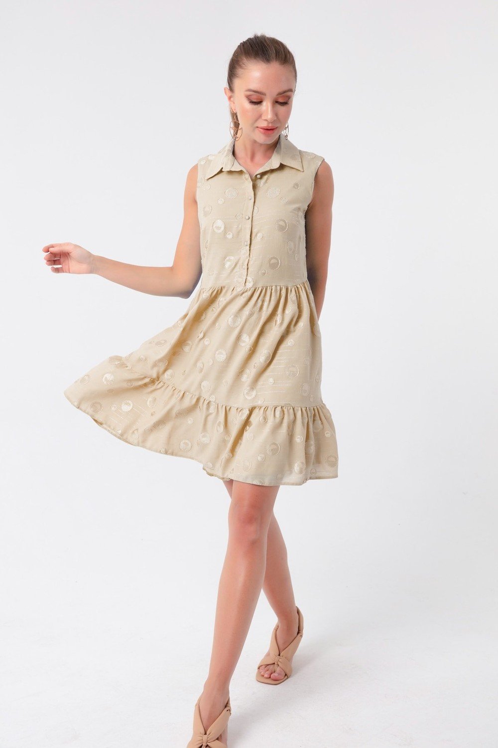 Lafaba Brown - Smock dress