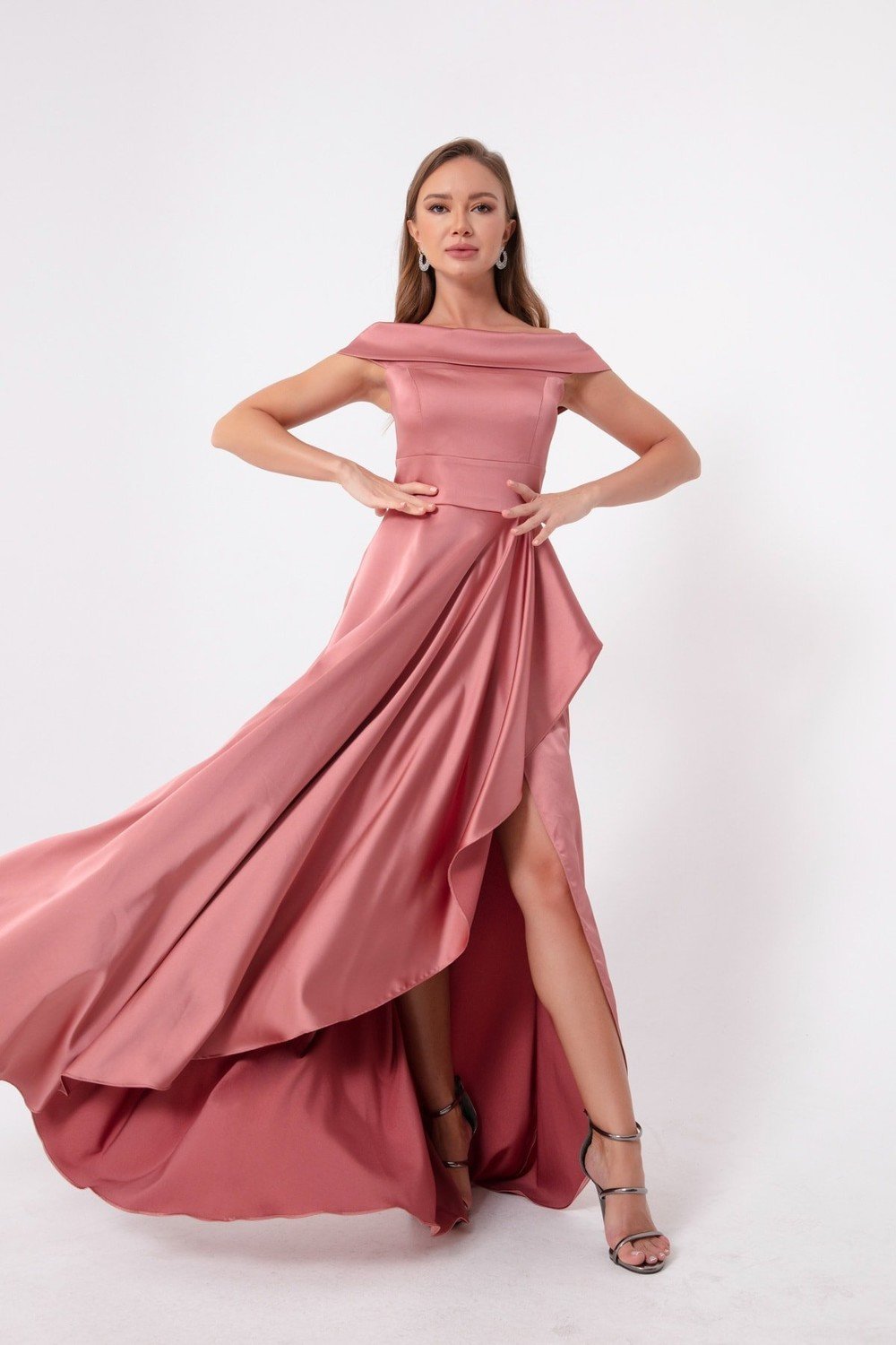 Lafaba Evening & Prom Dress - Pink - Asymmetric