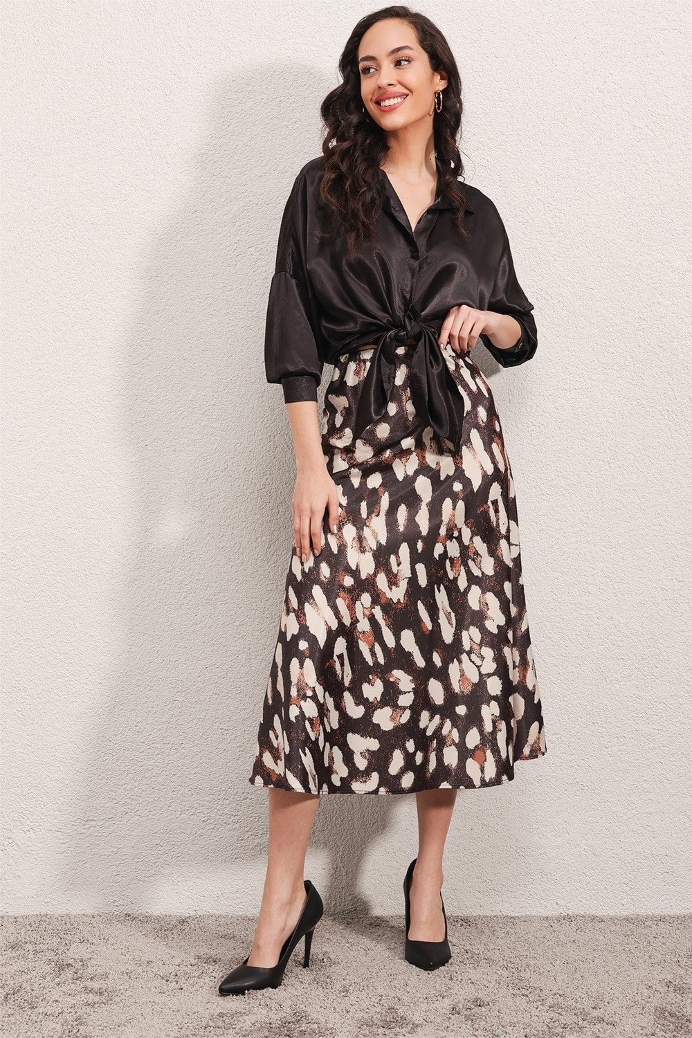 Bigdart Skirt - Brown - Maxi