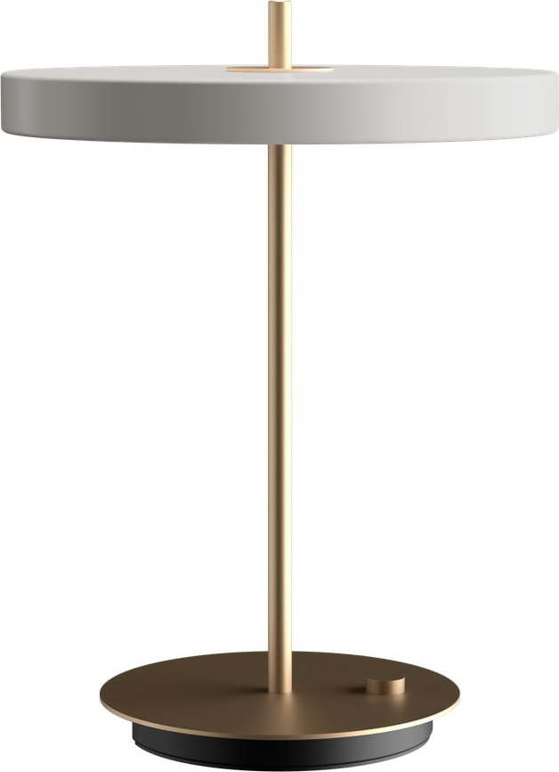 Bílá LED stmívatelná stolní lampa s kovovým stínidlem (výška 41,5 cm) Asteria Table – UMAGE