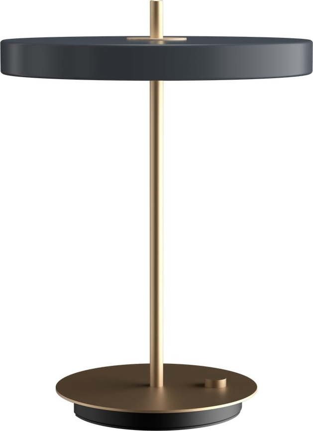 Antracitová LED stmívatelná stolní lampa s kovovým stínidlem (výška 41,5 cm) Asteria Table – UMAGE