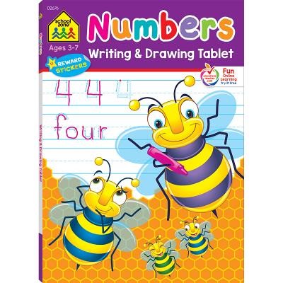 School Zone Numbers Writing & Drawing Tablet Workbook (Zone School)(Paperback)