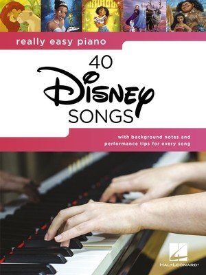 Really Easy Piano: 40 Disney Songs - Songbook with Lyrics(Paperback)