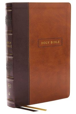 KJV Holy Bible, Center-Column Reference Bible, Leathersoft, Brown, 73,000+ Cross References, Red Letter, Thumb Indexed, Comfort Print: King James Vers (Thomas Nelson)(Imitation Leather)