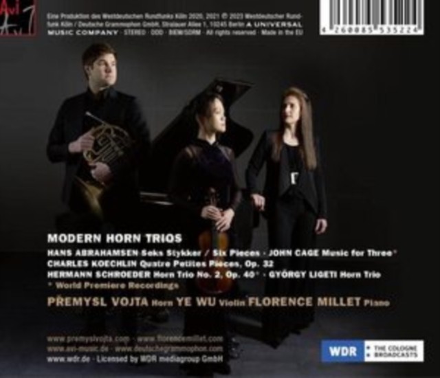 Premysl Vojta/Ye Wu/Florence Millet: Modern Horn Trios (CD / Album)