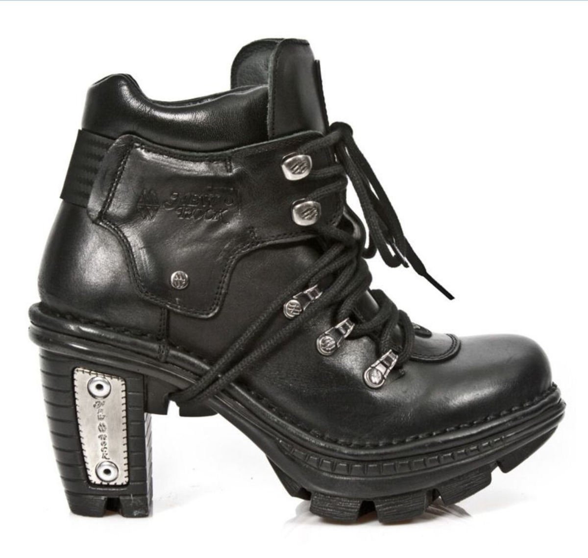 boty na podpatku - Itali Negro - NEW ROCK - M.NEOTR007-S1 37