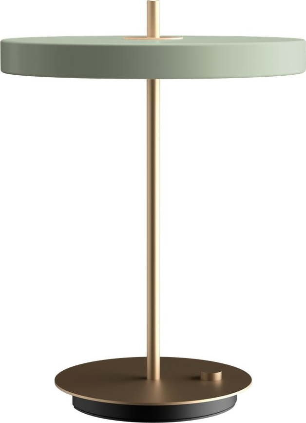 Světle zelená LED stmívatelná stolní lampa s kovovým stínidlem (výška 41,5 cm) Asteria Table – UMAGE