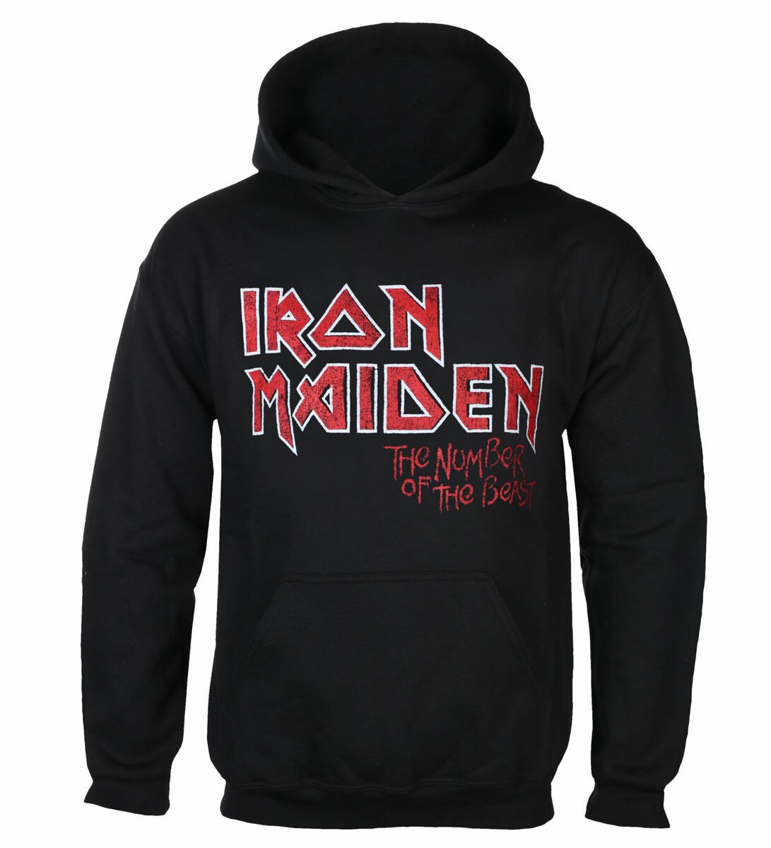 mikina s kapucí Iron Maiden - NOTB Vtge Logo Faded Edge Album- BLACK - ROCK OFF - IMHOOD140MB S