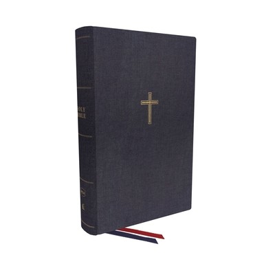 Nkjv, Single-Column Wide-Margin Reference Bible, Cloth Over Board, Blue, Red Letter, Comfort Print: Holy Bible, New King James Version (Thomas Nelson)(Pevná vazba)
