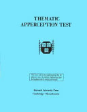 Thematic Apperception Test (Murray Henry A.)(Pevná vazba)