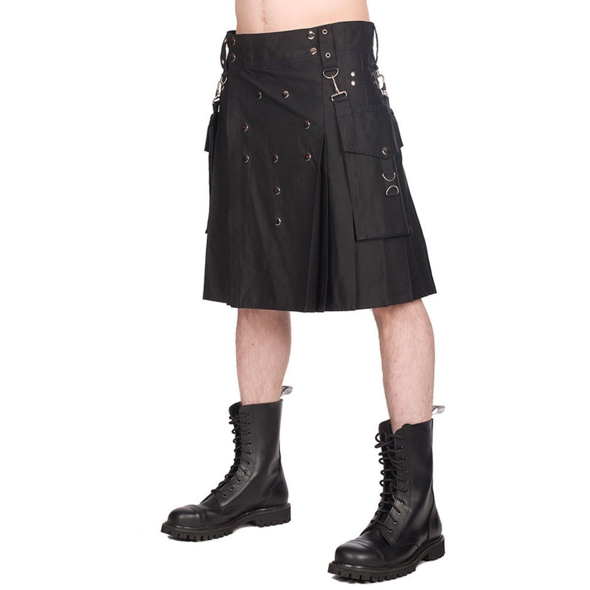 kilt pánský BLACK PISTOL - Denim - Black S