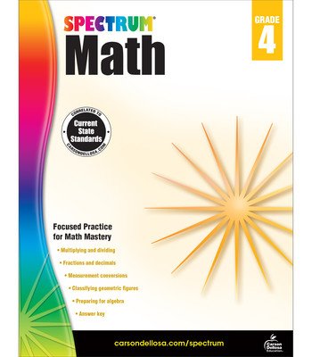 Spectrum Math Workbook, Grade 4 (Spectrum)(Paperback)