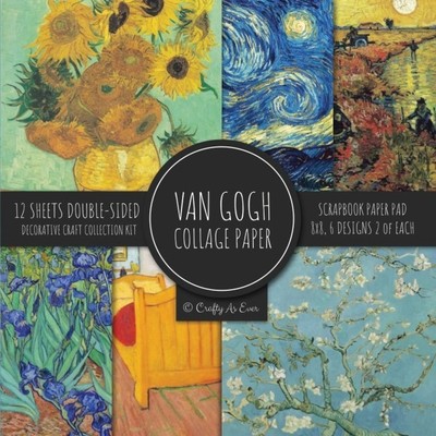Van Gogh Collage Paper for Scrapbooking: Famous Paintings, Fine Art Prints, Vintage Crafts Decorative Paper (Crafty as Ever)(Paperback)