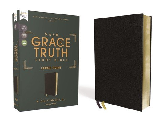 Nasb, the Grace and Truth Study Bible, Large Print, European Bonded Leather, Black, Red Letter, 1995 Text, Comfort Print (Mohler Jr R. Albert)(Bonded Leather)
