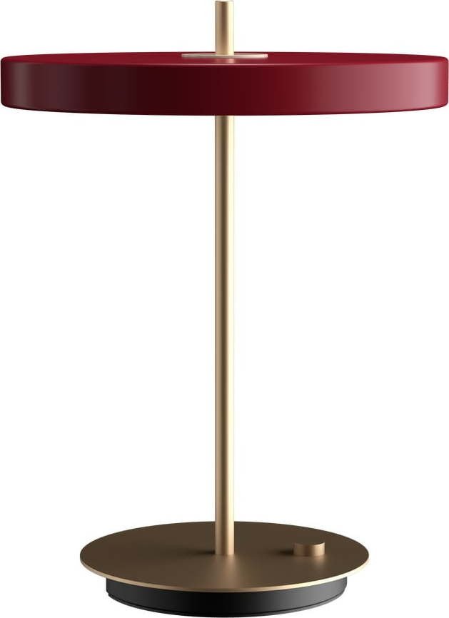 Vínová LED stmívatelná stolní lampa s kovovým stínidlem (výška 41,5 cm) Asteria Table – UMAGE