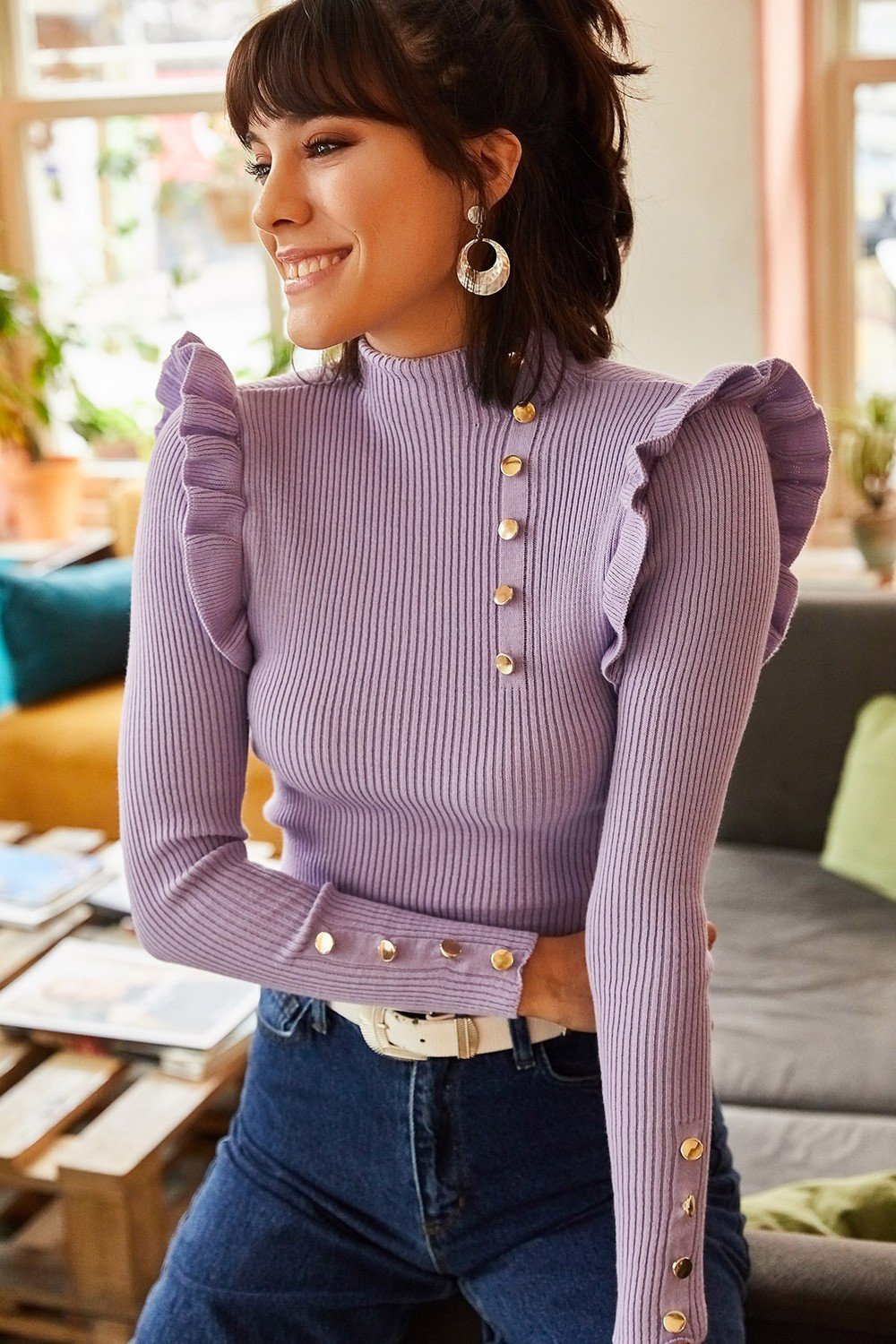 Olalook Sweater - Lilac - Fitted