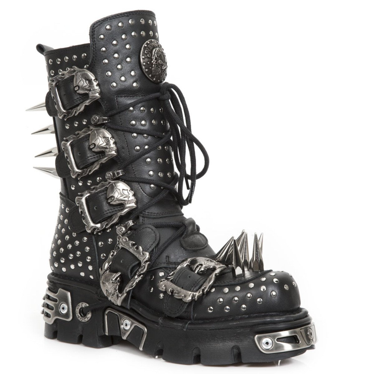 boty kožené unisex - NOMADA NEGRO - NEW ROCK - M.1535-S1 43