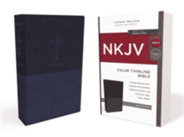 NKJV, Value Thinline Bible, Standard Print, Imitation Leather, Blue, Red Letter Edition (Thomas Nelson)(Imitation Leather)