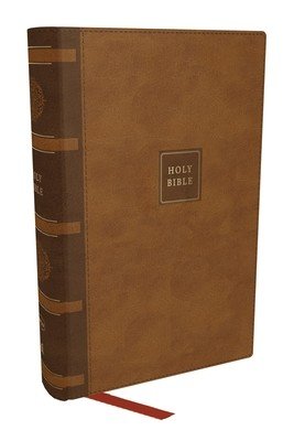NKJV Compact Paragraph-Style Bible W/ 43,000 Cross References, Brown Leathersoft, Red Letter, Comfort Print: Holy Bible, New King James Version: Holy (Thomas Nelson)(Imitation Leather)