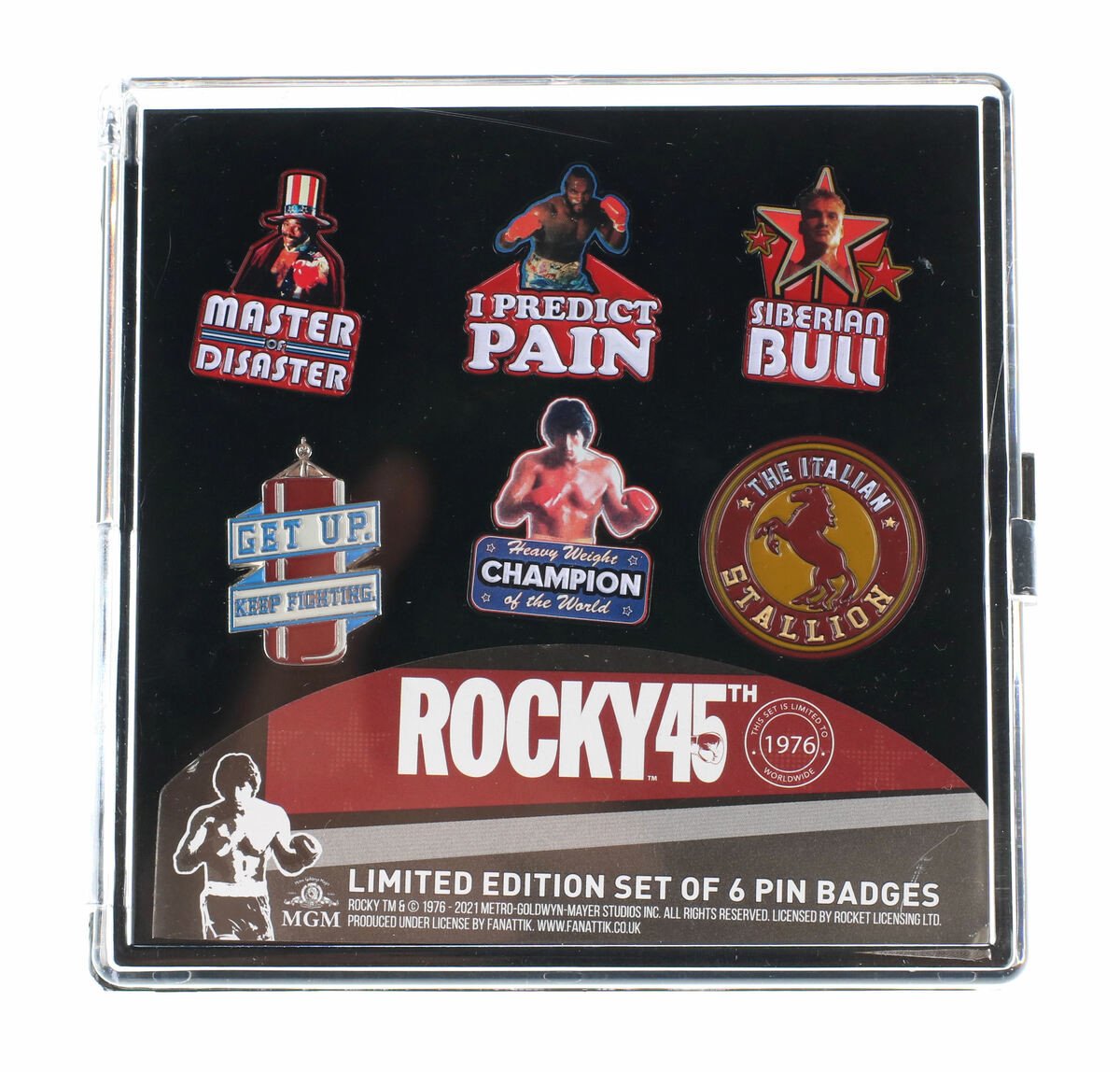 připínáčky (sada 6ks) Rocky - 45th Anniversary Limited Edition