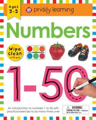 Wipe Clean Workbook: Numbers 1-50: Ages 3-5; Wipe-Clean with Pen (Priddy Roger)(Spiral)