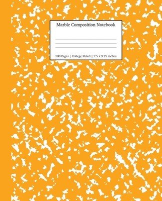Marble Composition Notebook College Ruled: Orange Marble Notebooks, School Supplies, Notebooks for School (Young Dreamers Press)(Paperback)
