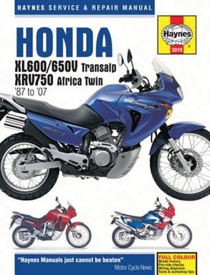 Honda Xl600/650v Transalp & Xrv750 Africa Twin '87 to '07 (Haynes John H.)(Paperback)