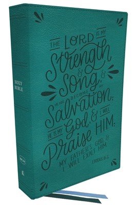 Nkjv, Thinline Bible, Verse Art Cover Collection, Leathersoft, Teal, Red Letter, Comfort Print: Holy Bible, New King James Version (Thomas Nelson)(Imitation Leather)
