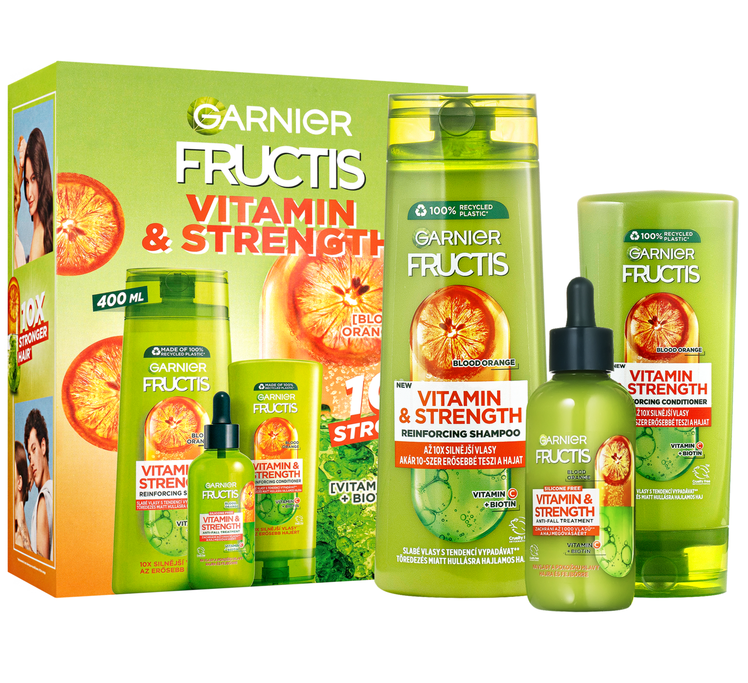 Garnier Fructis Vitamin&Strength Vánoční balíček 2023, 3 ks