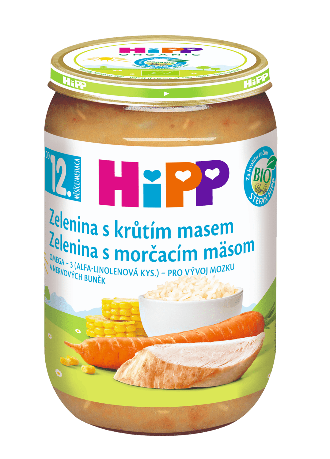 Hipp Menu Bio Zelenina S Krůtím Masem 220g