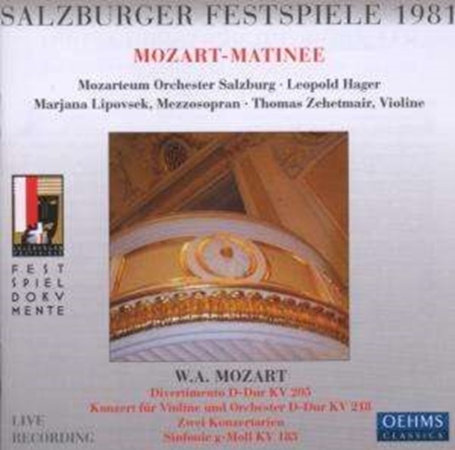 Salzburg Festival 1981 (Hager, Mozarteum Orch Salzburg) (CD / Album)