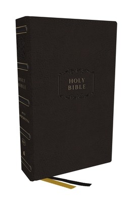 Kjv, Center-Column Reference Bible with Apocrypha, Leathersoft, Black, 73,000 Cross-References, Red Letter, Comfort Print: King James Version (Thomas Nelson)(Imitation Leather)